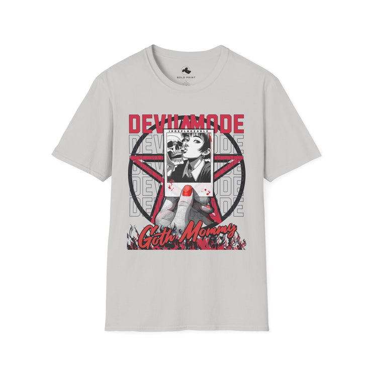 Devilmode Graphic Tee - Unisex Softstyle T-Shirt, Gothic Fashion, Festival Wear, Music Concert Outfit, Gift for Rebels - Bold PrintDevilmode Graphic Tee - Unisex Softstyle T-Shirt, Gothic Fashion, Festival Wear, Music Concert Outfit, Gift for RebelsT-ShirtDevilmode Graphic Tee - Unisex Softstyle T-Shirt, Gothic Fashion, Festival Wear, Music Concert Outfit, Gift for Rebels