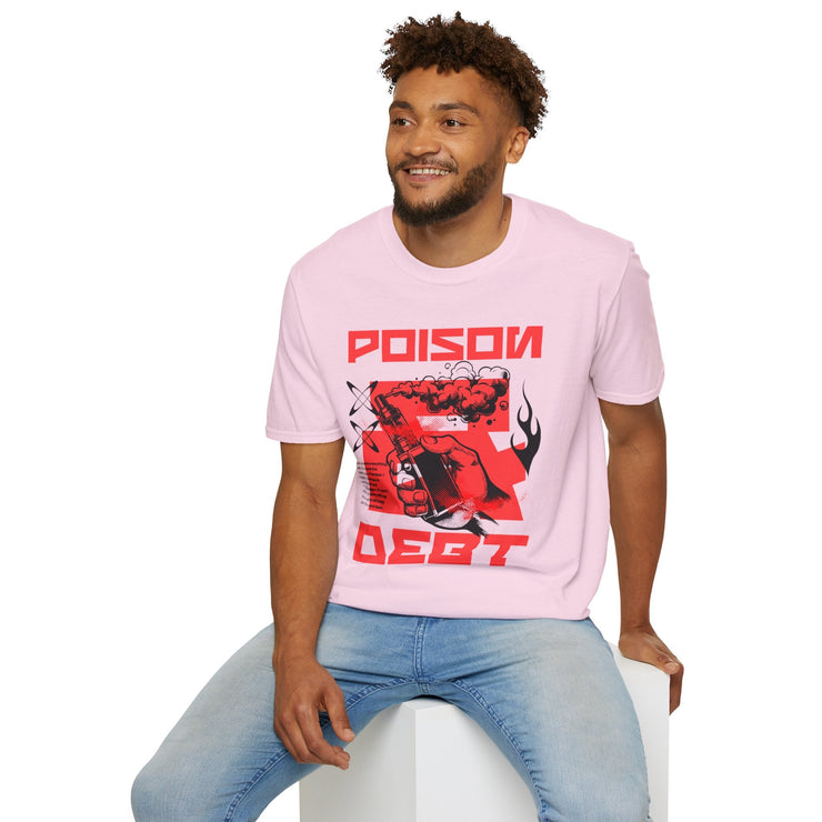 Edgy Poison Debt Graphic Tee - Perfect for Casual Wear, Street Style, Music Festivals, Gifts for Friends, Statement T-Shirt - Bold PrintEdgy Poison Debt Graphic Tee - Perfect for Casual Wear, Street Style, Music Festivals, Gifts for Friends, Statement T-ShirtT-ShirtEdgy Poison Debt Graphic Tee - Perfect for Casual Wear, Street Style, Music Festivals, Gifts for Friends, Statement T-Shirt
