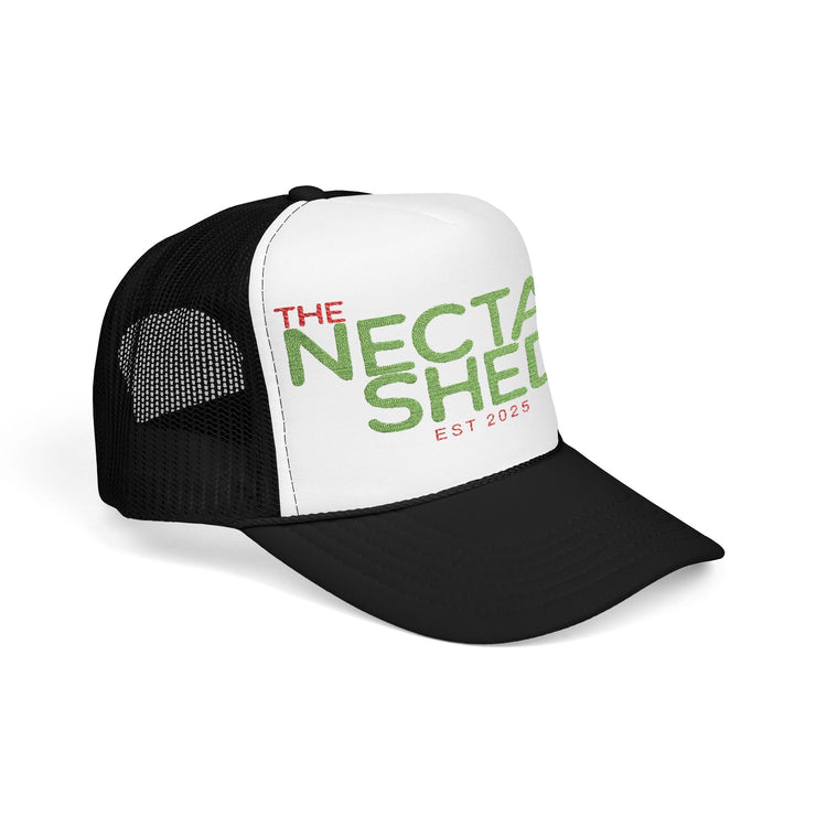 Embroidered Foam Trucker Hat - Stylish, Adjustable, Perfect for Outdoor Events, Gifts, and Casual Wear, The Nectar Shed, Trendy Cap - Bold PrintEmbroidered Foam Trucker Hat - Stylish, Adjustable, Perfect for Outdoor Events, Gifts, and Casual Wear, The Nectar Shed, Trendy CapHatsEmbroidered Foam Trucker Hat - Stylish, Adjustable, Perfect for Outdoor Events, Gifts, and Casual Wear, The Nectar Shed, Trendy Cap
