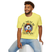 Funny Clown T-Shirt, Unisex Graphic Tee, Comedy Apparel, Unique Gift for Clowns, Festival Attire, Fun Party Wear - Bold PrintFunny Clown T-Shirt, Unisex Graphic Tee, Comedy Apparel, Unique Gift for Clowns, Festival Attire, Fun Party WearT-ShirtFunny Clown T-Shirt, Unisex Graphic Tee, Comedy Apparel, Unique Gift for Clowns, Festival Attire, Fun Party Wear