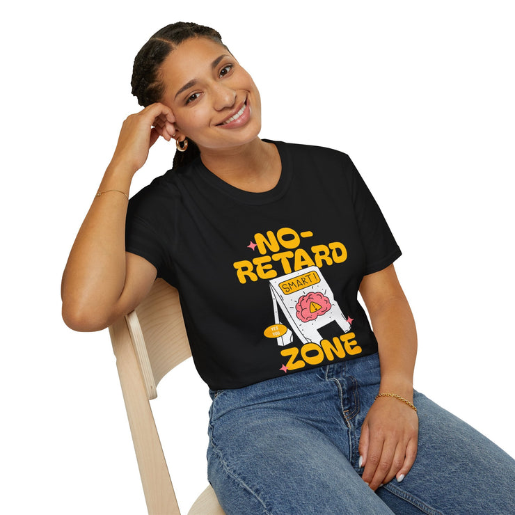Funny No - Retard Zone T-Shirt | Unisex Softstyle Tee | Casual Wear, Humor Shirt, Gift for Friends, Everyday Use, Birthday Gift - Bold PrintFunny No - Retard Zone T-Shirt | Unisex Softstyle Tee | Casual Wear, Humor Shirt, Gift for Friends, Everyday Use, Birthday GiftT-ShirtFunny No - Retard Zone T-Shirt | Unisex Softstyle Tee | Casual Wear, Humor Shirt, Gift for Friends, Everyday Use, Birthday Gift