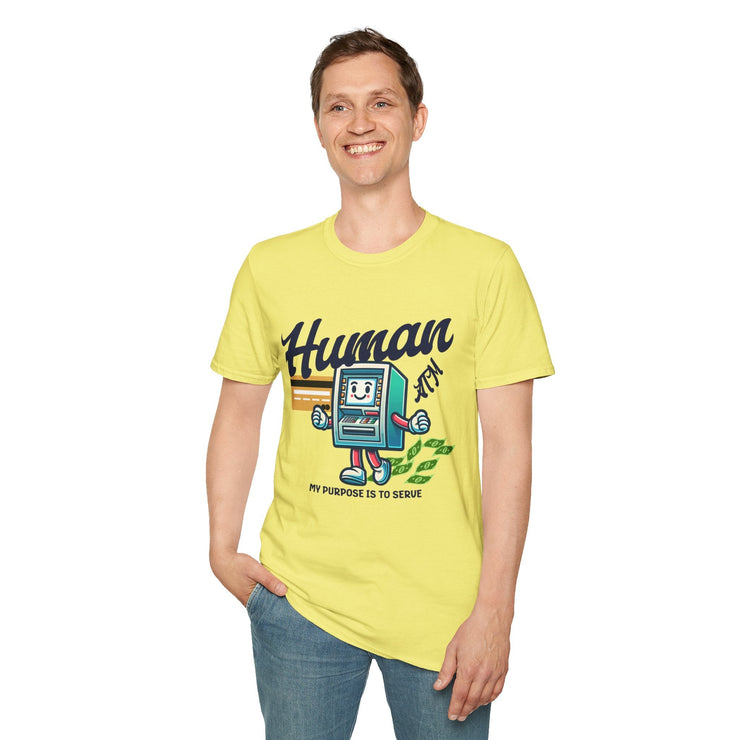 Human Purpose Unisex Softstyle T-Shirt, Funny Graphic Tee, Casual Wear, Gift for Tech Lovers, Motivational Apparel - Bold PrintHuman Purpose Unisex Softstyle T-Shirt, Funny Graphic Tee, Casual Wear, Gift for Tech Lovers, Motivational ApparelT-ShirtHuman Purpose Unisex Softstyle T-Shirt, Funny Graphic Tee, Casual Wear, Gift for Tech Lovers, Motivational Apparel