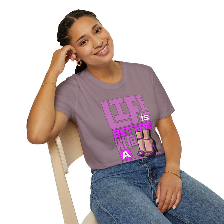 Life is Better with a Fetish T-Shirt | Fun Graphic Tee for Fashion Lovers, Gift for Birthdays, Casual Wear, Fashion Statements Purple High Heels - Bold PrintLife is Better with a Fetish T-Shirt | Fun Graphic Tee for Fashion Lovers, Gift for Birthdays, Casual Wear, Fashion Statements Purple High HeelsT-ShirtLife is Better with a Fetish T-Shirt | Fun Graphic Tee for Fashion Lovers, Gift for Birthdays, Casual Wear, Fashion Statements Purple High Heels