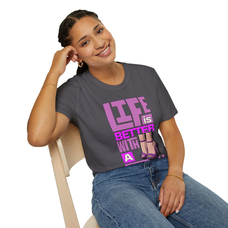 Life is Better with a Fetish T-Shirt | Fun Graphic Tee for Fashion Lovers, Gift for Birthdays, Casual Wear, Fashion Statements Purple High Heels - Bold PrintLife is Better with a Fetish T-Shirt | Fun Graphic Tee for Fashion Lovers, Gift for Birthdays, Casual Wear, Fashion Statements Purple High HeelsT-ShirtLife is Better with a Fetish T-Shirt | Fun Graphic Tee for Fashion Lovers, Gift for Birthdays, Casual Wear, Fashion Statements Purple High Heels