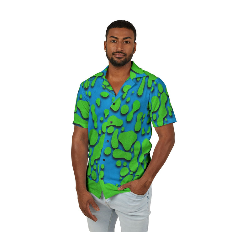 Men's Hawaiian Camp Shirt, Vibrant Summer Shirt, Beach Party Attire, Luau Outfit, Vacation Essential, Casual Fun Wear - Bold PrintMen's Hawaiian Camp Shirt, Vibrant Summer Shirt, Beach Party Attire, Luau Outfit, Vacation Essential, Casual Fun WearAll Over PrintsMen's Hawaiian Camp Shirt, Vibrant Summer Shirt, Beach Party Attire, Luau Outfit, Vacation Essential, Casual Fun Wear