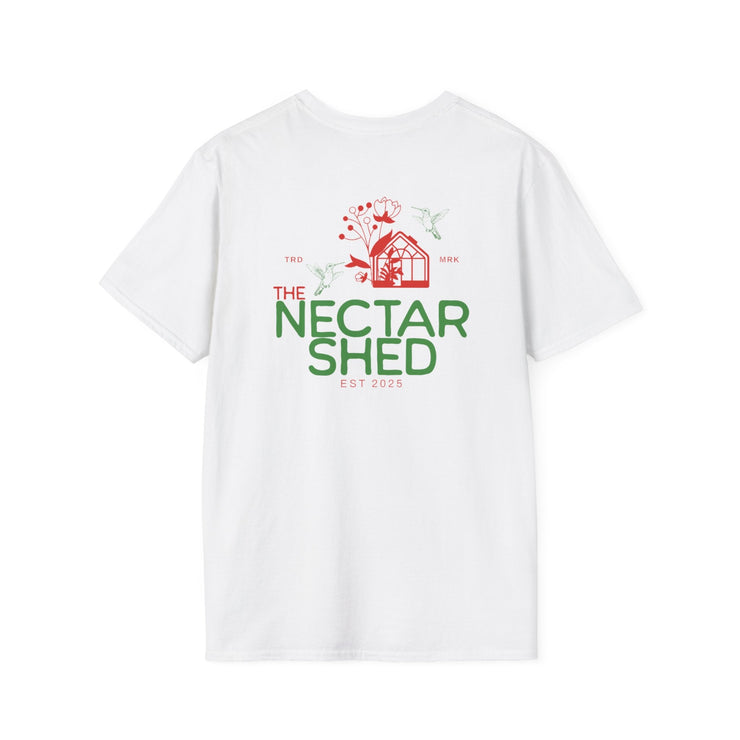 Nectar Shed Unisex Softstyle T-Shirt, Cozy Gift, Nature Lover Apparel, Eco - Friendly Tee, Gardening Shirt, Seasonal Wear - Bold PrintNectar Shed Unisex Softstyle T-Shirt, Cozy Gift, Nature Lover Apparel, Eco - Friendly Tee, Gardening Shirt, Seasonal WearT-ShirtNectar Shed Unisex Softstyle T-Shirt, Cozy Gift, Nature Lover Apparel, Eco - Friendly Tee, Gardening Shirt, Seasonal Wear