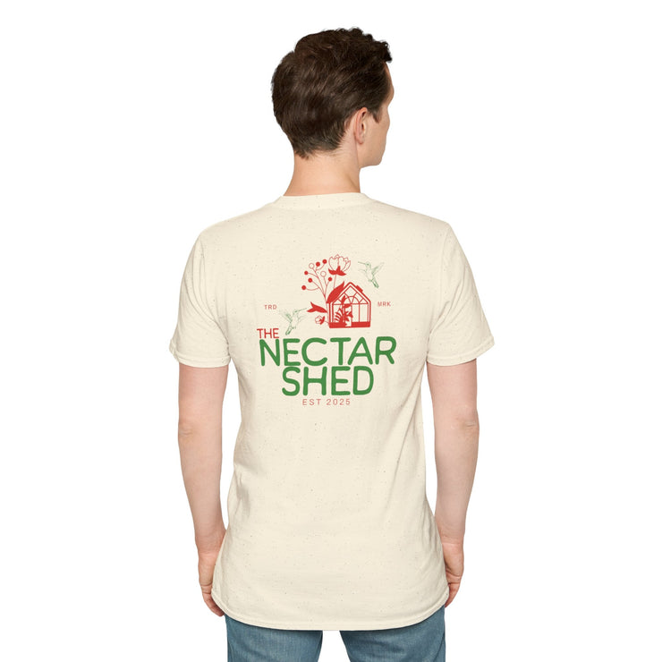 Nectar Shed Unisex Softstyle T-Shirt, Cozy Gift, Nature Lover Apparel, Eco - Friendly Tee, Gardening Shirt, Seasonal Wear - Bold PrintNectar Shed Unisex Softstyle T-Shirt, Cozy Gift, Nature Lover Apparel, Eco - Friendly Tee, Gardening Shirt, Seasonal WearT-ShirtNectar Shed Unisex Softstyle T-Shirt, Cozy Gift, Nature Lover Apparel, Eco - Friendly Tee, Gardening Shirt, Seasonal Wear