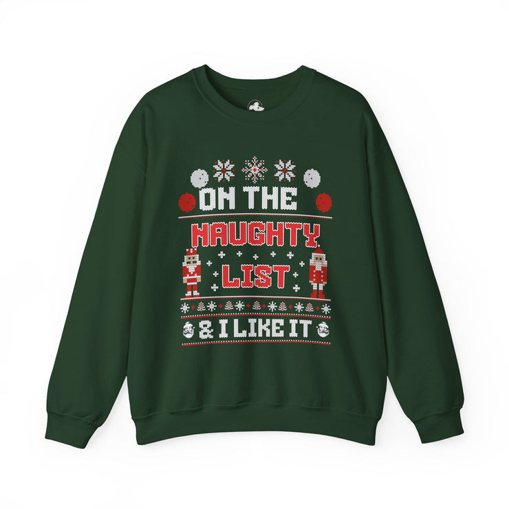 On the Naughty List Crewneck Sweatshirt — Funny Christmas Holiday Sweater Tee - Bold PrintOn the Naughty List Crewneck Sweatshirt — Funny Christmas Holiday Sweater TeeSweatshirtOn the Naughty List Crewneck Sweatshirt — Funny Christmas Holiday Sweater Tee