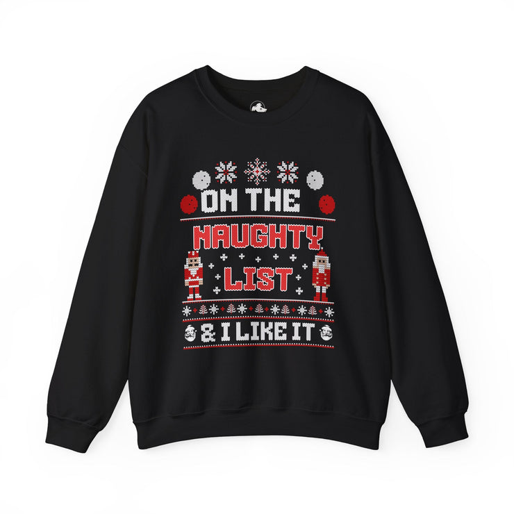 On the Naughty List Crewneck Sweatshirt — Funny Christmas Holiday Sweater Tee - Bold PrintOn the Naughty List Crewneck Sweatshirt — Funny Christmas Holiday Sweater TeeSweatshirtOn the Naughty List Crewneck Sweatshirt — Funny Christmas Holiday Sweater Tee
