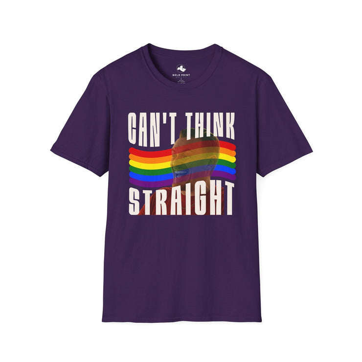 Pride Message T-Shirt, Can't Think Straight Tee, Unisex LGBTQ+ Shirt, Softstyle Tee, Comfort Wear for Pride Events, Gift for Allies - Bold PrintPride Message T-Shirt, Can't Think Straight Tee, Unisex LGBTQ+ Shirt, Softstyle Tee, Comfort Wear for Pride Events, Gift for AlliesT-ShirtPride Message T-Shirt, Can't Think Straight Tee, Unisex LGBTQ+ Shirt, Softstyle Tee, Comfort Wear for Pride Events, Gift for Allies