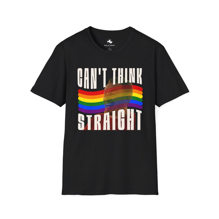 Pride Message T-Shirt, Can't Think Straight Tee, Unisex LGBTQ+ Shirt, Softstyle Tee, Comfort Wear for Pride Events, Gift for Allies - Bold PrintPride Message T-Shirt, Can't Think Straight Tee, Unisex LGBTQ+ Shirt, Softstyle Tee, Comfort Wear for Pride Events, Gift for AlliesT-ShirtPride Message T-Shirt, Can't Think Straight Tee, Unisex LGBTQ+ Shirt, Softstyle Tee, Comfort Wear for Pride Events, Gift for Allies
