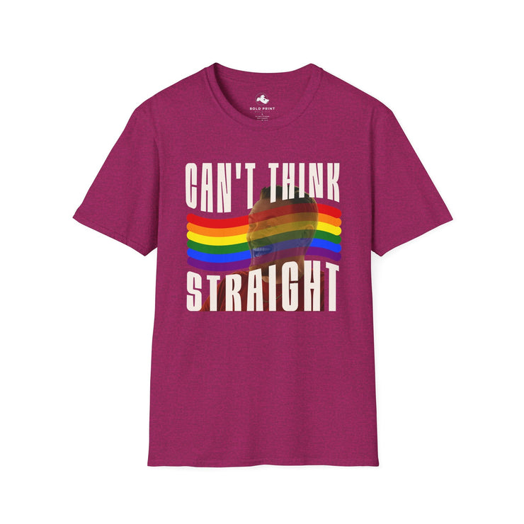 Pride Message T-Shirt, Can't Think Straight Tee, Unisex LGBTQ+ Shirt, Softstyle Tee, Comfort Wear for Pride Events, Gift for Allies - Bold PrintPride Message T-Shirt, Can't Think Straight Tee, Unisex LGBTQ+ Shirt, Softstyle Tee, Comfort Wear for Pride Events, Gift for AlliesT-ShirtPride Message T-Shirt, Can't Think Straight Tee, Unisex LGBTQ+ Shirt, Softstyle Tee, Comfort Wear for Pride Events, Gift for Allies