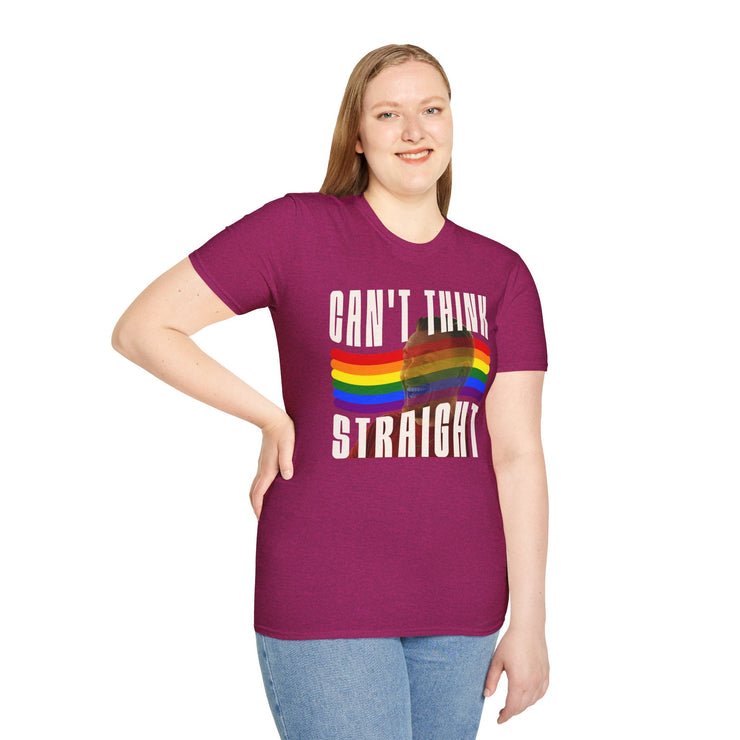 Pride Message T-Shirt, Can't Think Straight Tee, Unisex LGBTQ+ Shirt, Softstyle Tee, Comfort Wear for Pride Events, Gift for Allies - Bold PrintPride Message T-Shirt, Can't Think Straight Tee, Unisex LGBTQ+ Shirt, Softstyle Tee, Comfort Wear for Pride Events, Gift for AlliesT-ShirtPride Message T-Shirt, Can't Think Straight Tee, Unisex LGBTQ+ Shirt, Softstyle Tee, Comfort Wear for Pride Events, Gift for Allies