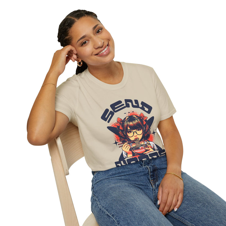 Send Noods Unisex Softstyle T-Shirt, Funny Graphic Tee, Gift for Foodies, Casual Wear, Trendy Streetwear, Soft Cotton Top - Bold PrintSend Noods Unisex Softstyle T-Shirt, Funny Graphic Tee, Gift for Foodies, Casual Wear, Trendy Streetwear, Soft Cotton TopT-ShirtSend Noods Unisex Softstyle T-Shirt, Funny Graphic Tee, Gift for Foodies, Casual Wear, Trendy Streetwear, Soft Cotton Top