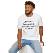 Unisex Softstyle T-shirt, Statement Tee, Funny Shirt, Pickup Line Comment T-Shirt, "Christmas Is Canceled", Quote Shirt - Bold PrintUnisex Softstyle T-shirt, Statement Tee, Funny Shirt, Pickup Line Comment T-Shirt, "Christmas Is Canceled", Quote ShirtT-ShirtUnisex Softstyle T-shirt, Statement Tee, Funny Shirt, Pickup Line Comment T-Shirt, "Christmas Is Canceled", Quote Shirt