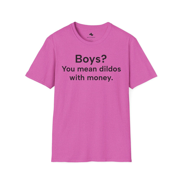 Unisex Softstyle T-shirt, Statement Tee, Funny Shirt, Pickup Line Comment T-Shirt, "Dildos With Money", Quote Shirt - Bold PrintUnisex Softstyle T-shirt, Statement Tee, Funny Shirt, Pickup Line Comment T-Shirt, "Dildos With Money", Quote ShirtT-ShirtUnisex Softstyle T-shirt, Statement Tee, Funny Shirt, Pickup Line Comment T-Shirt, "Dildos With Money", Quote Shirt