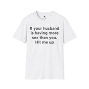 Unisex Softstyle T-shirt, Statement Tee, Funny Shirt, Pickup Line Comment T-Shirt, "Hit Me Up", Quote Shirt - Bold PrintUnisex Softstyle T-shirt, Statement Tee, Funny Shirt, Pickup Line Comment T-Shirt, "Hit Me Up", Quote ShirtT-ShirtUnisex Softstyle T-shirt, Statement Tee, Funny Shirt, Pickup Line Comment T-Shirt, "Hit Me Up", Quote Shirt