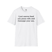 Unisex Softstyle T-shirt, Statement Tee, Funny Shirt, Pickup Line Comment T-Shirt, "Pizza Rolls", Quote Shirt - Bold PrintUnisex Softstyle T-shirt, Statement Tee, Funny Shirt, Pickup Line Comment T-Shirt, "Pizza Rolls", Quote ShirtT-ShirtUnisex Softstyle T-shirt, Statement Tee, Funny Shirt, Pickup Line Comment T-Shirt, "Pizza Rolls", Quote Shirt