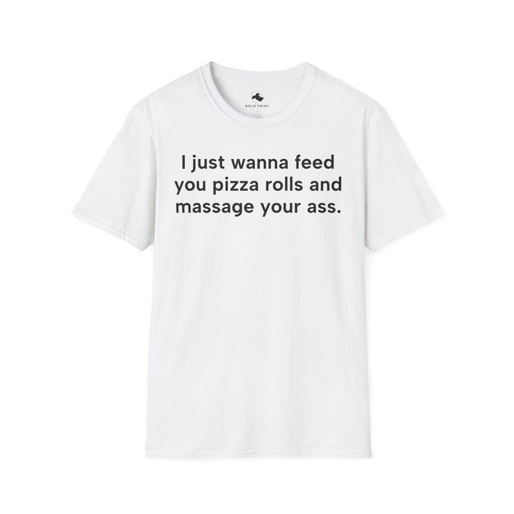 Unisex Softstyle T-shirt, Statement Tee, Funny Shirt, Pickup Line Comment T-Shirt, "Pizza Rolls", Quote Shirt - Bold PrintUnisex Softstyle T-shirt, Statement Tee, Funny Shirt, Pickup Line Comment T-Shirt, "Pizza Rolls", Quote ShirtT-ShirtUnisex Softstyle T-shirt, Statement Tee, Funny Shirt, Pickup Line Comment T-Shirt, "Pizza Rolls", Quote Shirt