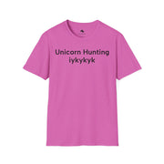 Unisex Softstyle T-shirt, Statement Tee, Funny Shirt, Pickup Line Comment T-Shirt, "Unicorn Hunting", Quote Shirt - Bold PrintUnisex Softstyle T-shirt, Statement Tee, Funny Shirt, Pickup Line Comment T-Shirt, "Unicorn Hunting", Quote ShirtT-ShirtUnisex Softstyle T-shirt, Statement Tee, Funny Shirt, Pickup Line Comment T-Shirt, "Unicorn Hunting", Quote Shirt